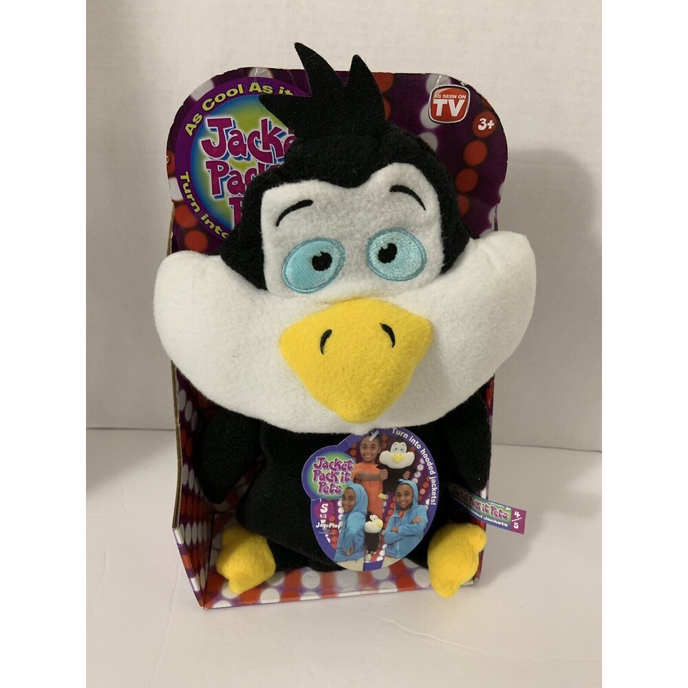 Kids Jacket Backpack Hoodie - Pack-it Pets Jay at Play Penguin Sz 4/5 School